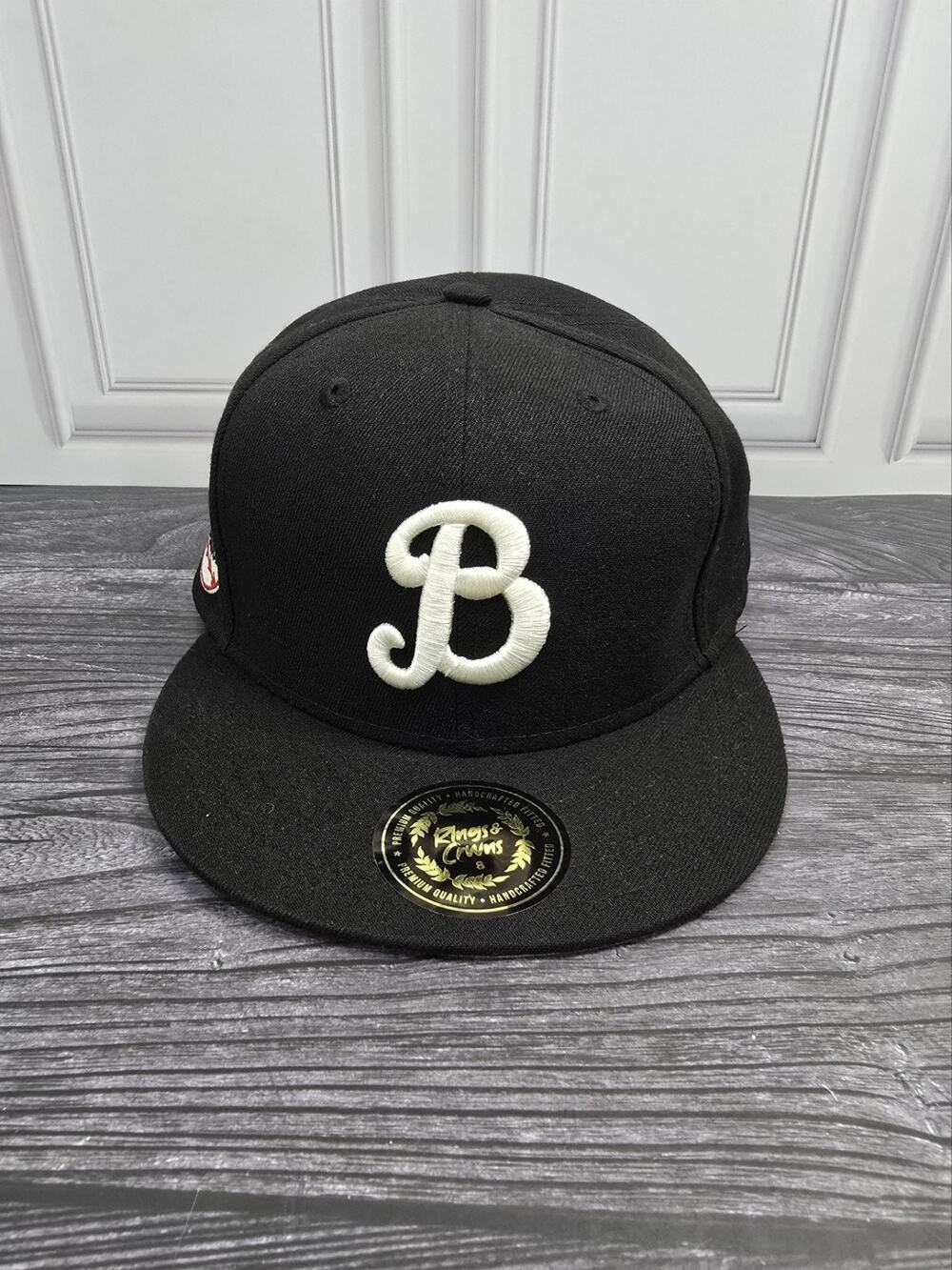 Rings & Crwns Baltimore Elite Giants Negro League Fitted Hat Cap Black Size 8